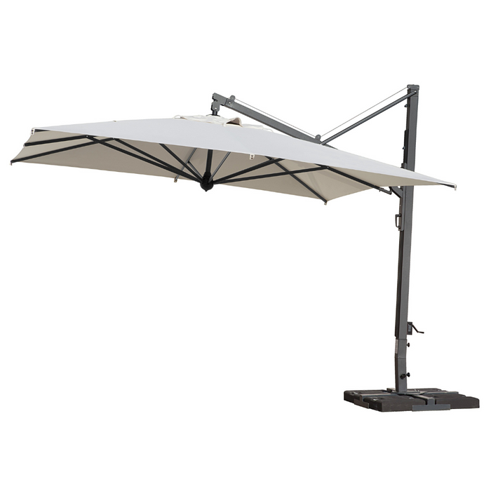 Ombrellone a palo laterale Galileo maxi Dark 4X4 mt