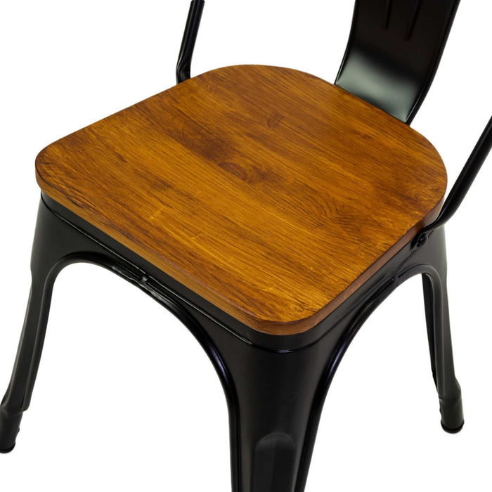 Sedia Ferro New Bristol Seduta Legno