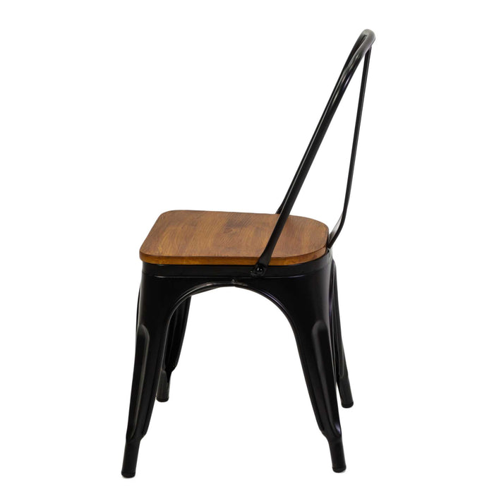 Sedia Ferro New Bristol Seduta Legno