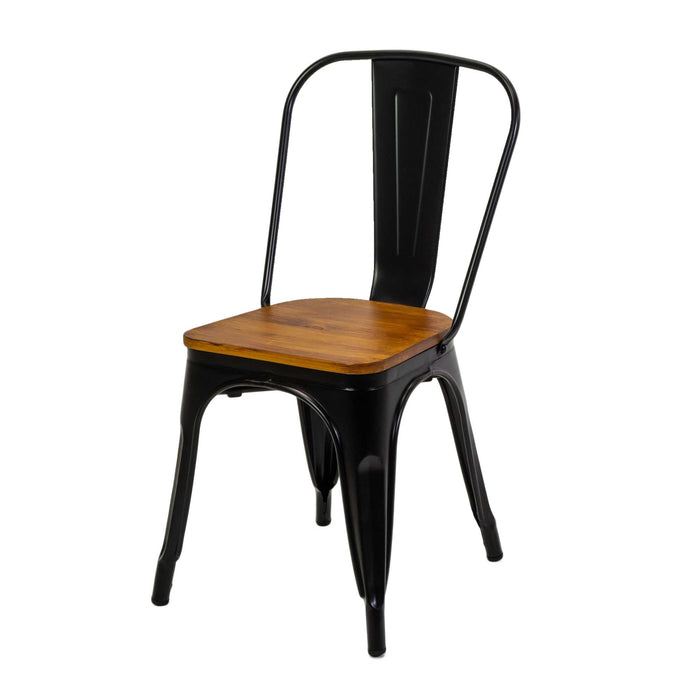 Sedia Ferro New Bristol Seduta Legno