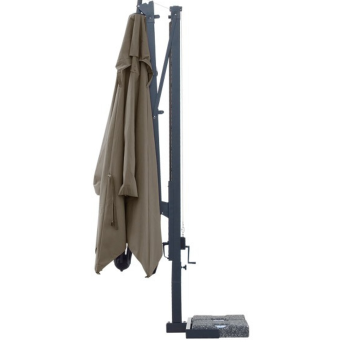 Ombrellone a palo laterale Galileo Dark 3X4 mt