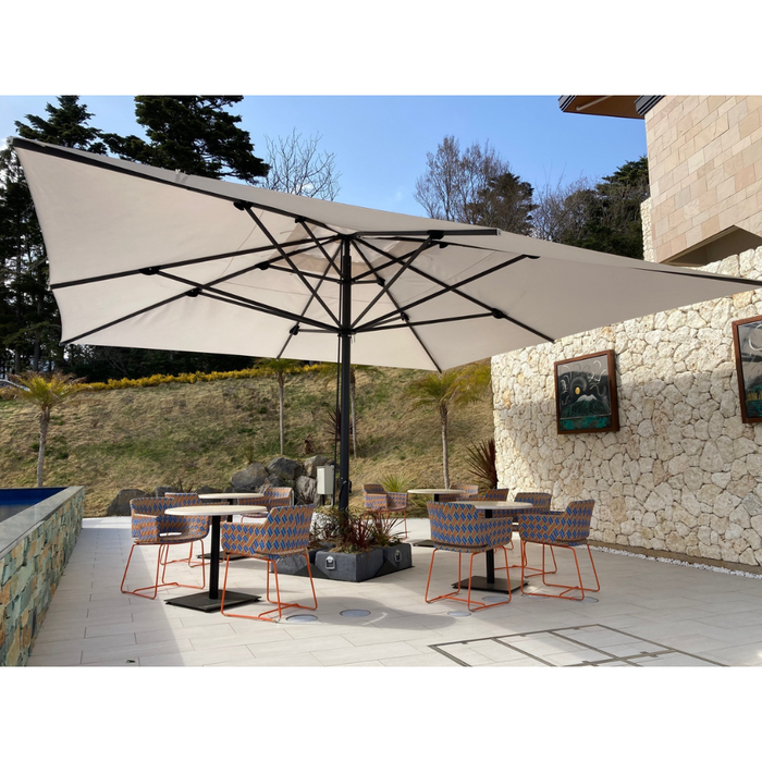 Ombrellone a palo centrale Capri Dark 3X4 mt