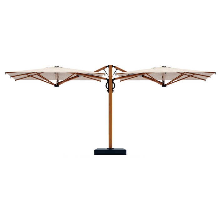 Ombrellone a doppio braccio Dual T Timber 3X6 mt