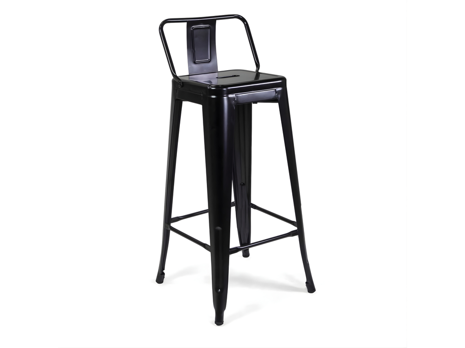 Sgabello Ferro New Bristol con Schienale