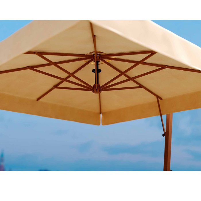 Ombrellone a palo laterale Riviera Aluwood 3X4 mt
