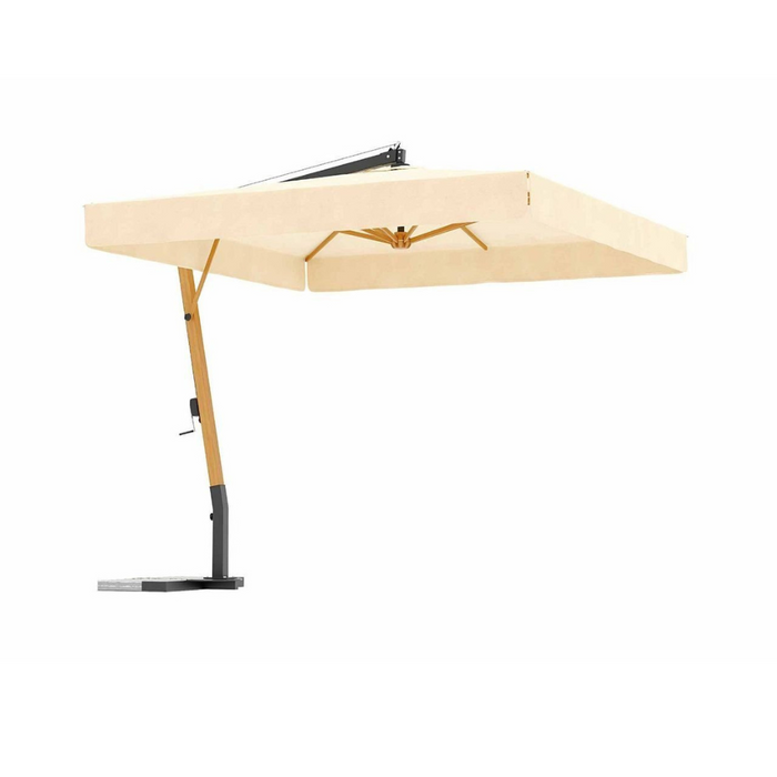 Ombrellone a palo laterale Riviera aluwood 3X3 mt