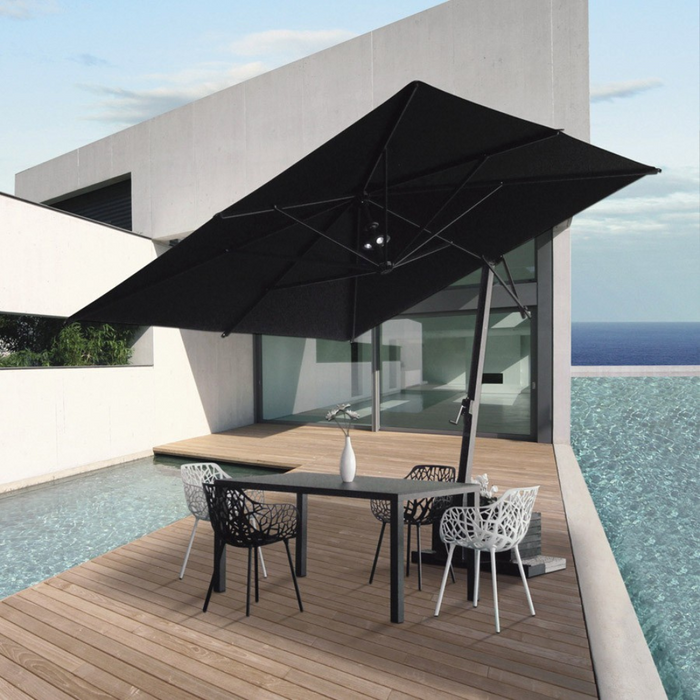 Ombrellone a palo laterale antracite Horizon 3X3 mt
