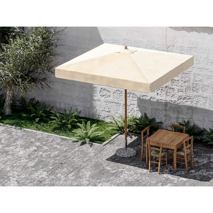 Ombrellone a palo centrale in legno Laguna 2X2 mt