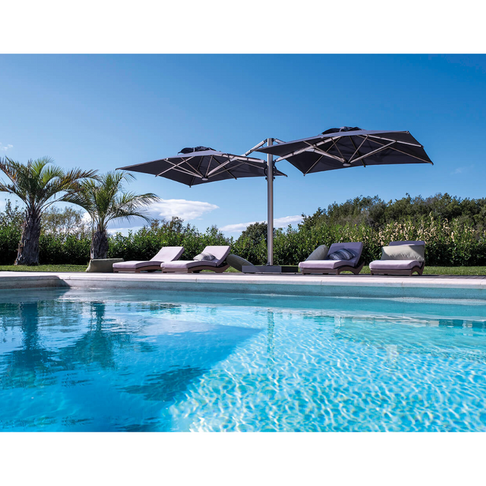 Ombrellone a doppio braccio Dual T Titanium 3X6 mt