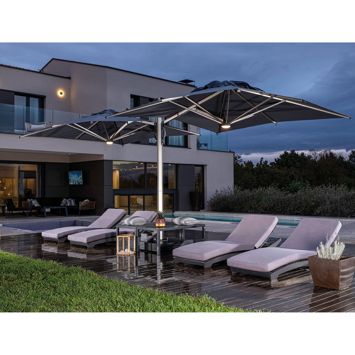 Ombrellone a doppio braccio Dual T Titanium 3X6 mt