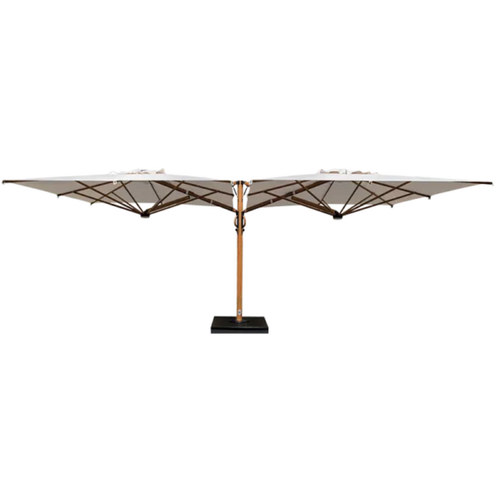 Ombrellone a doppio braccio Dual V Timber 3X6 mt