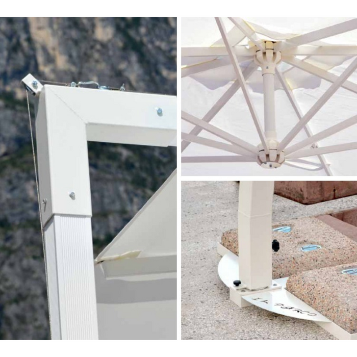 Ombrellone a palo laterale De Luxe Contract 3,5X3,5 mt