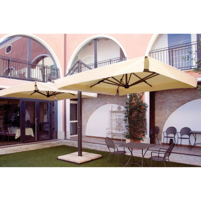 Ombrellone a palo centrale Pratique Extra Bifoglio a T 3X6 mt