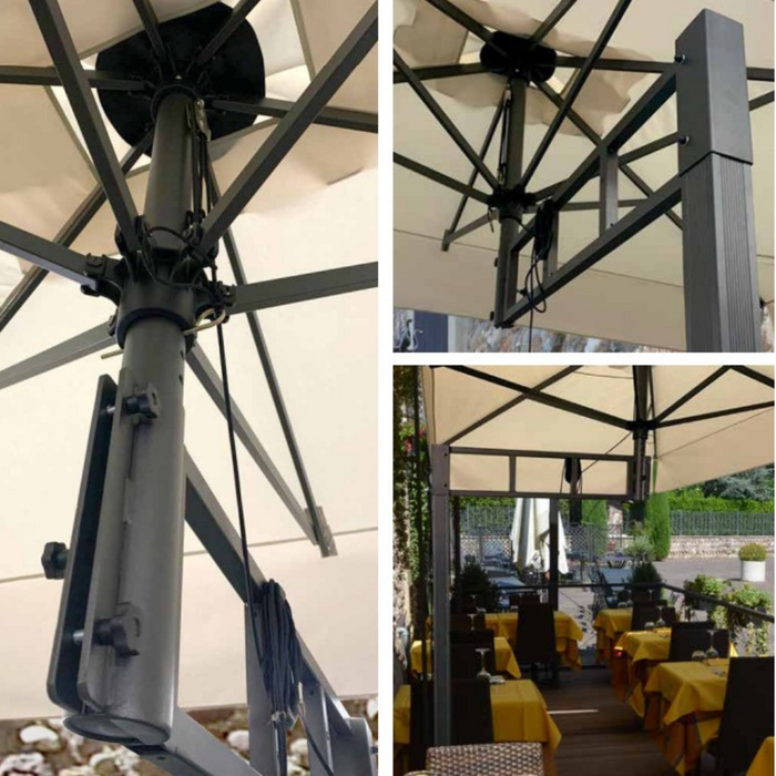 Ombrellone a palo laterale Roma Classic 3X4 mt