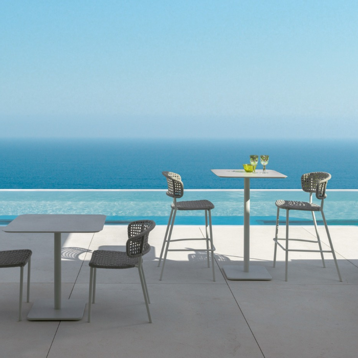 Tavolo da bar 70x70 Moon Alu Talenti
