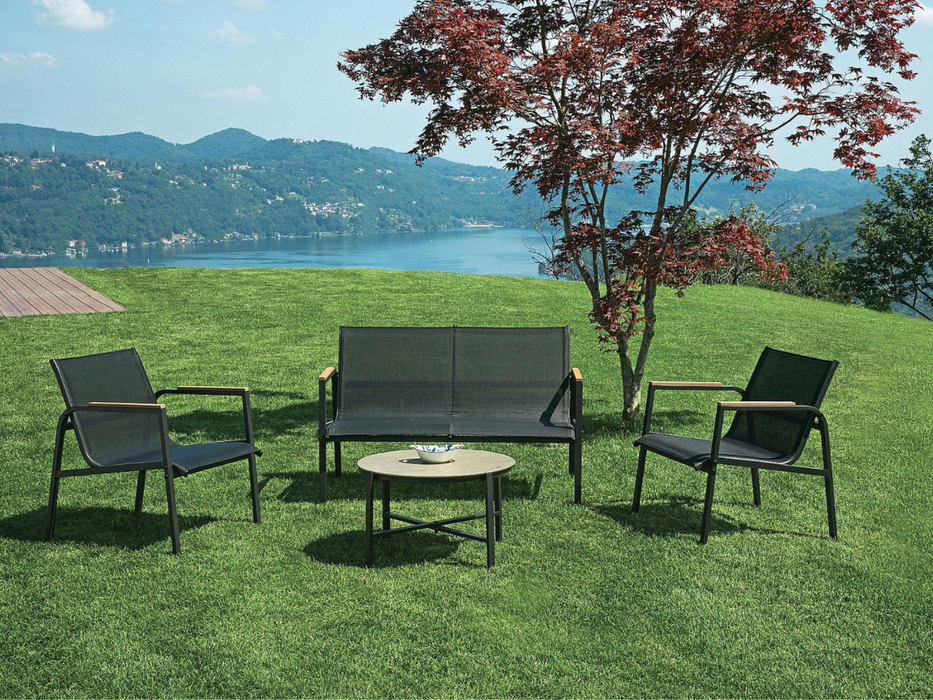 Set Tarquinia in ferro e resin wood Greenwood