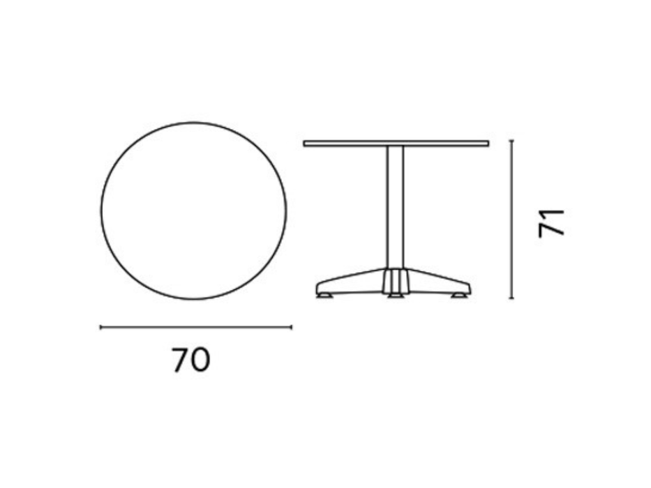 Tavolo contract Ø70 Greenwood