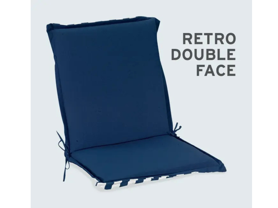 6 cuscini con volant per poltrona bassa Prestige Onda Blu Regarden