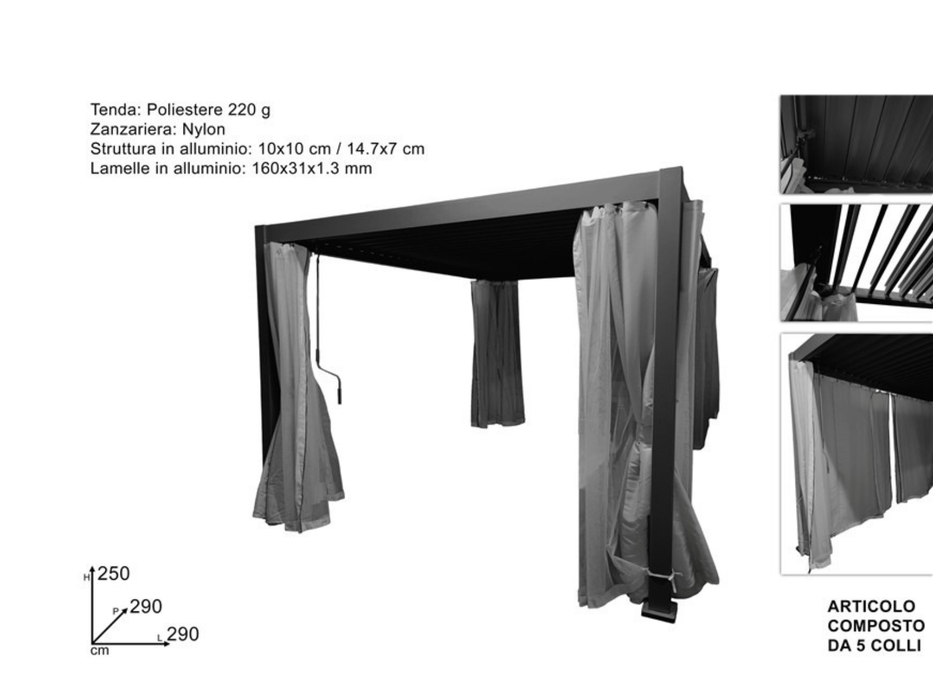 Gazebo Pergola 290x290xH250