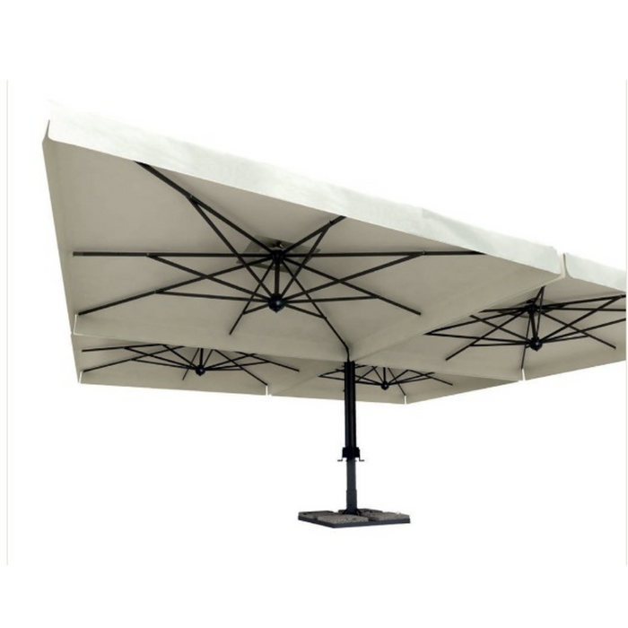 Ombrellone De Luxe Extra Quadrifoglio palo antracite 6X6 mt