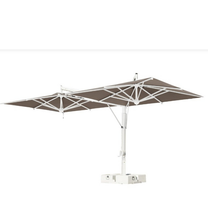 Ombrellone a doppio braccio Double Starwhite 3X6 mt