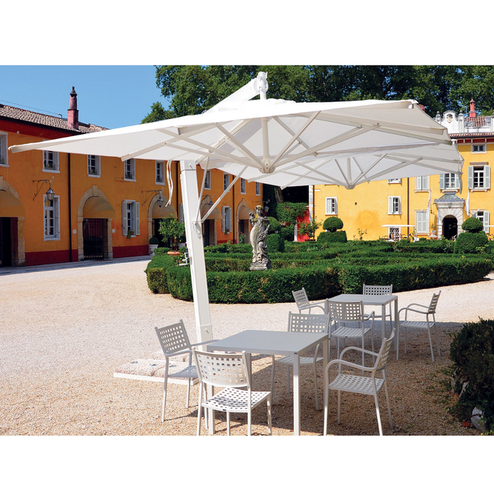 Ombrellone a palo laterale bianco De Luxe Classic 4X5 mt