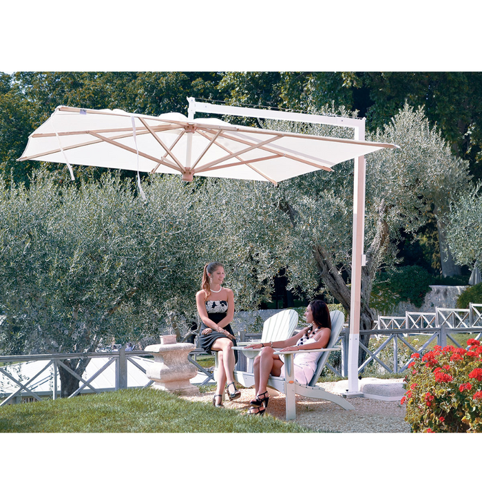 Ombrellone a palo laterale country Diffusion Wood 3X3 mt