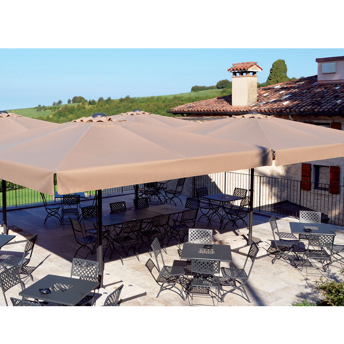 Ombrellone a palo centrale bianco Platino Basic 3X5 mt