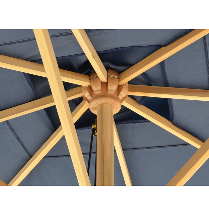 Ombrellone a palo centrale country Acquamarina Wood 2X3 mt