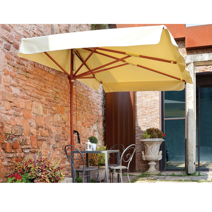 Mezzo ombrellone da parete telaio country Mezz'ombra Wood 2X4 mt