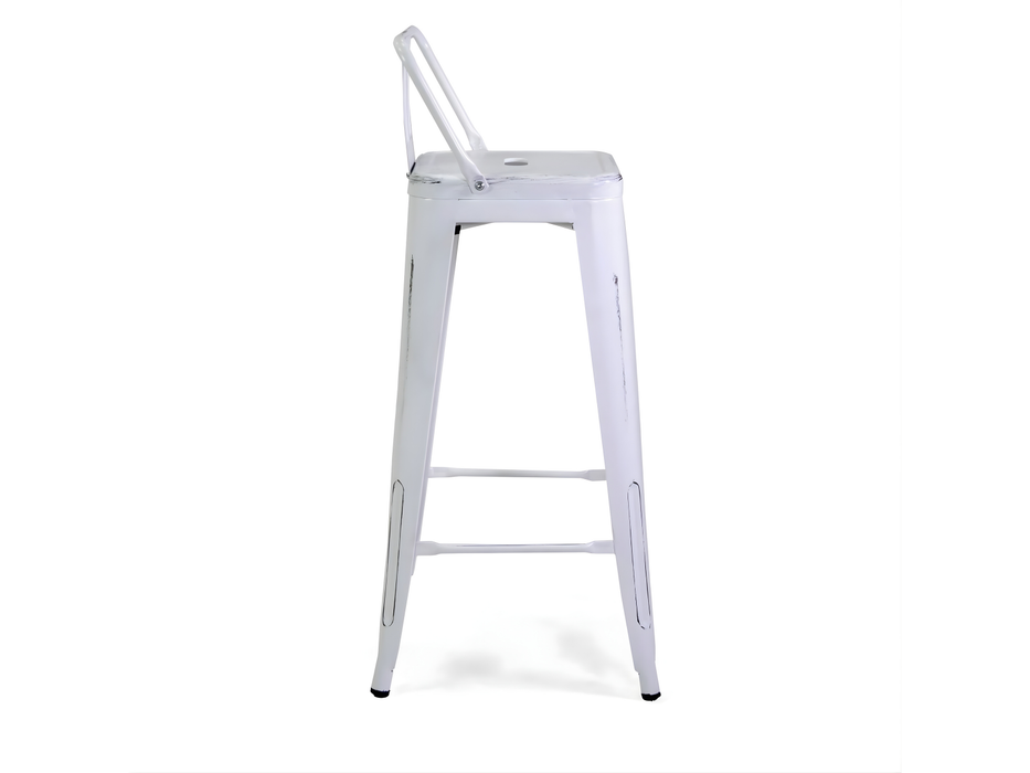 Sgabello Ferro New Bristol con Schienale