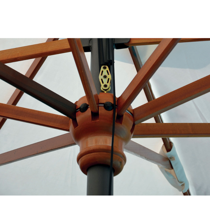 Ombrellone a palo centrale telaio summer Facility Wood 3X3 mt