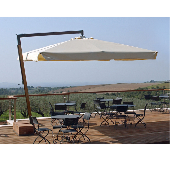 Ombrellone a palo laterale summer Diffusion Wood 3X4 mt