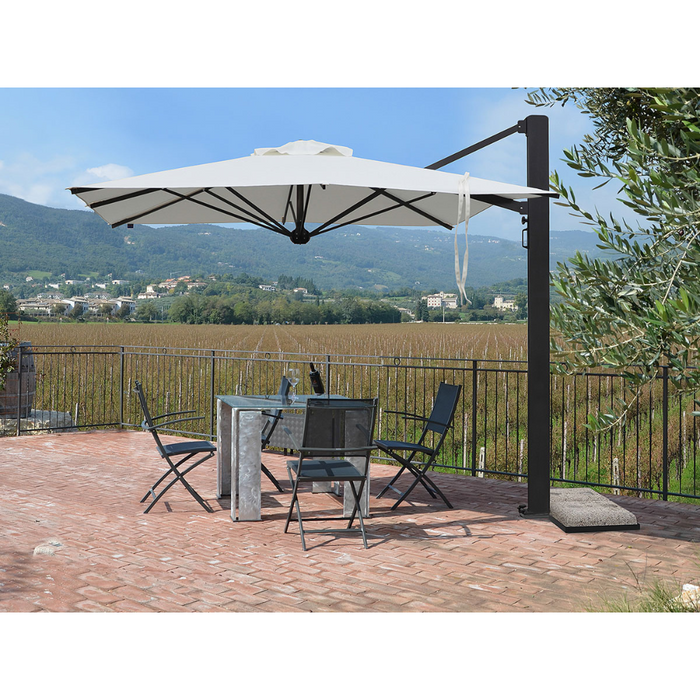 Ombrellone a palo laterale antracite Shadow Classic 3X3 mt