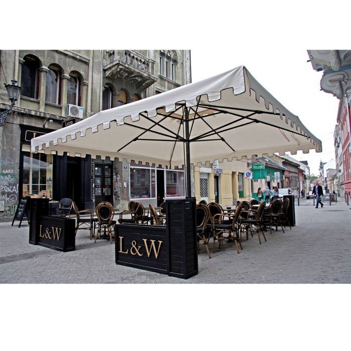 Ombrellone a palo centrale Capri Dark 5X6 mt