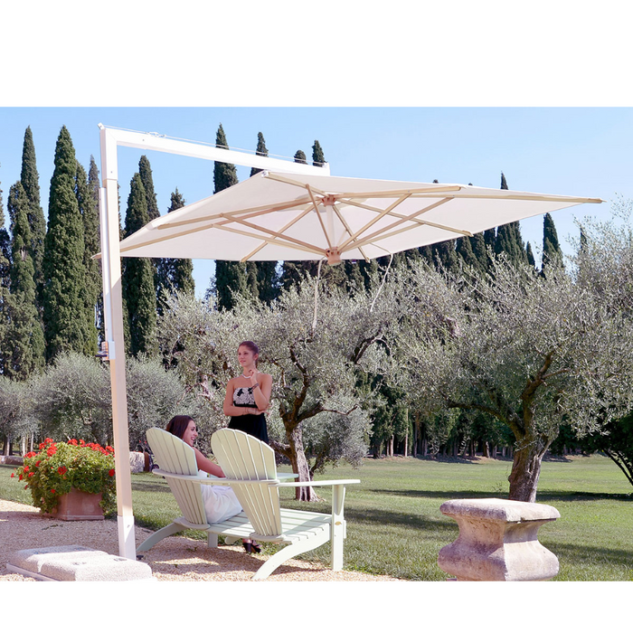 Ombrellone a palo laterale country Diffusion Wood 3X4 mt