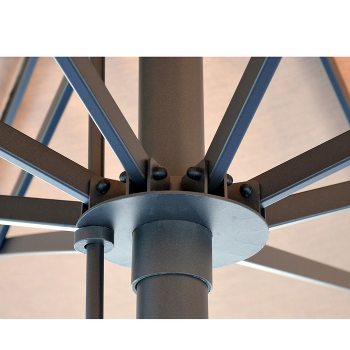 Ombrellone a palo centrale antracite Platino Medium 5X6 mt