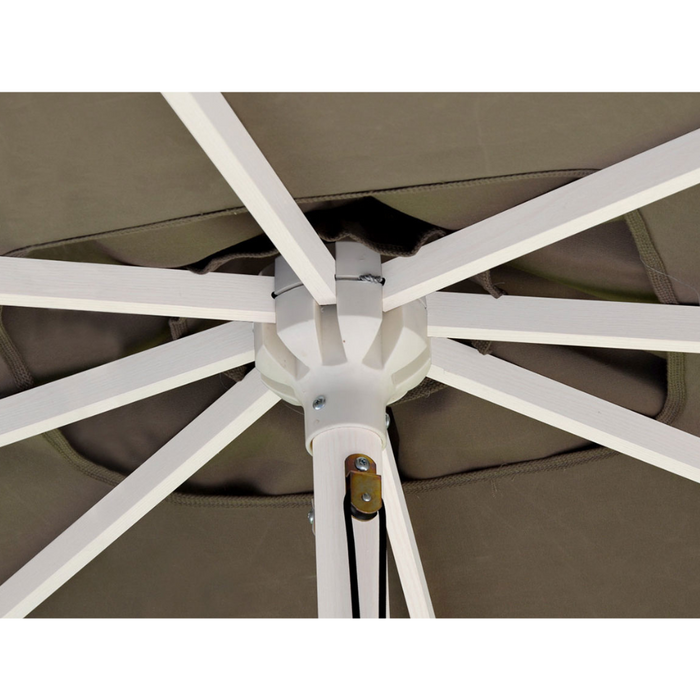 Ombrellone a palo centrale bianco Acquamarina Classic 3X3 mt