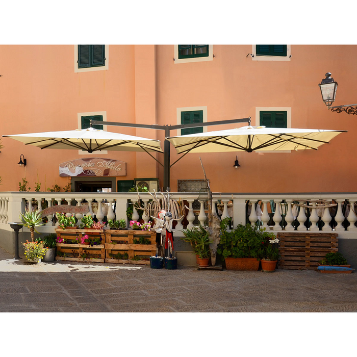Ombrellone a palo laterale bianco De Luxe Classic 4X5 mt