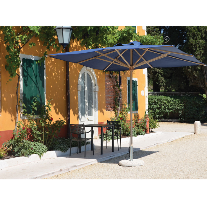 Ombrellone a palo centrale summer Acquamarina Wood 3X4 mt
