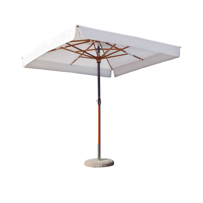 Ombrellone a palo centrale telaio summer Facility Wood 4X4 mt