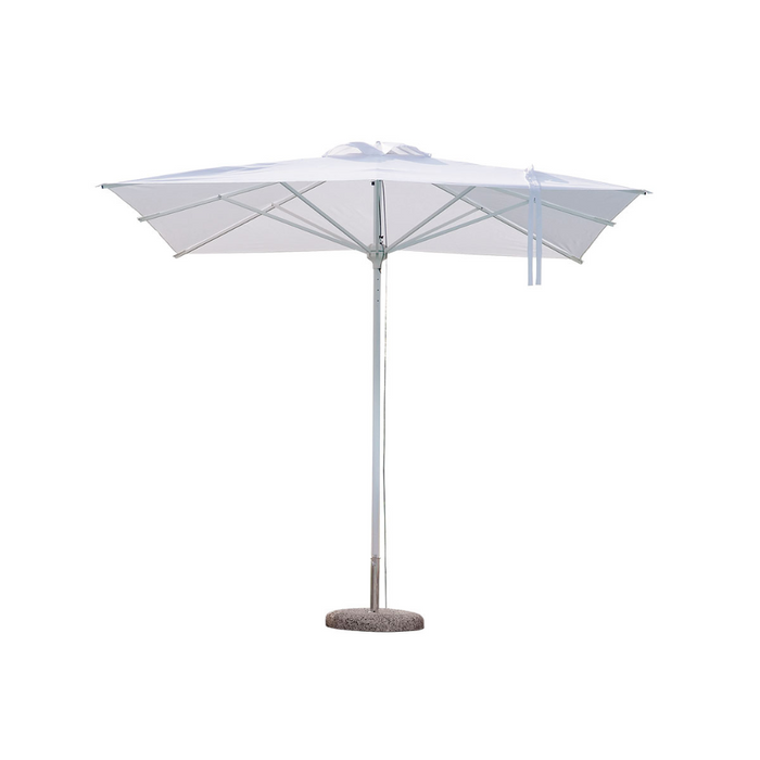 Ombrellone a palo centrale antracite e bianco Acquamarina Classic 4X4 mt