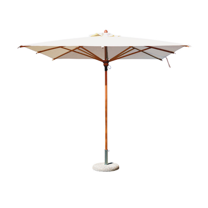 Ombrellone a palo centrale summer Acquamarina Wood 3X3 mt