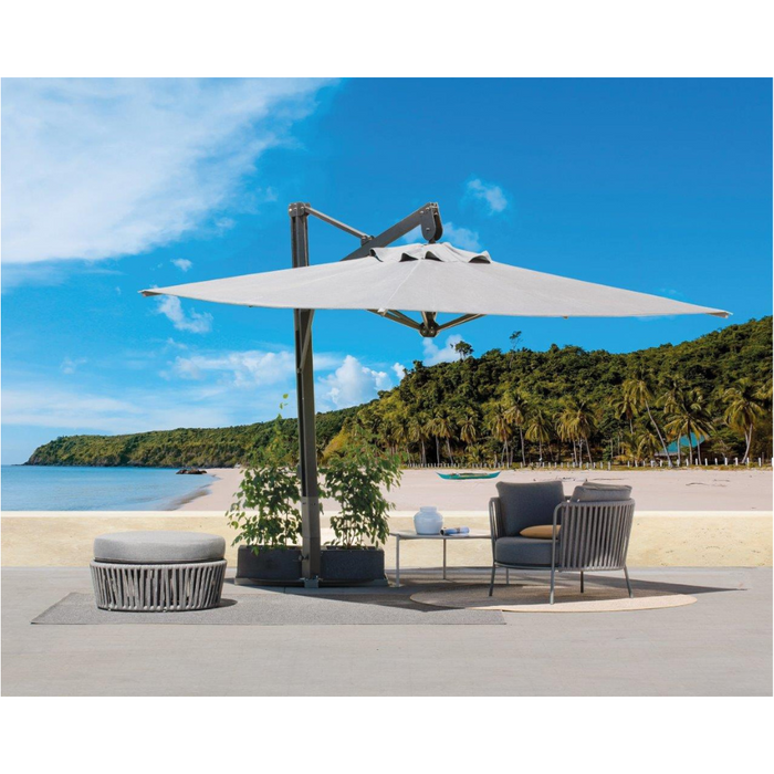 Ombrellone a palo laterale bianco Prestige Classic 3X3 mt