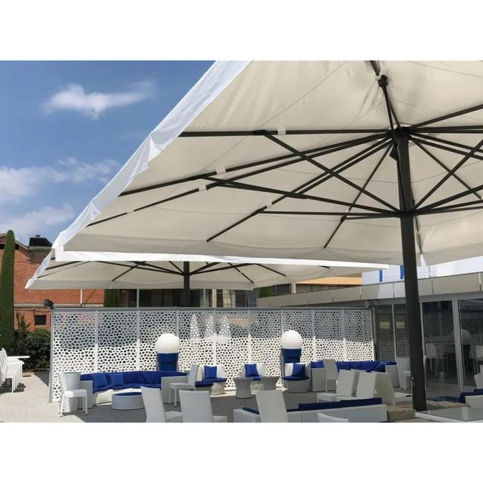 Ombrellone gigante a palo centrale bianco Titano Classic 8X8 mt
