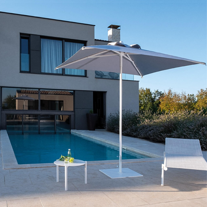 Ombrellone a palo centrale Lido Starwhite 2X2 mt
