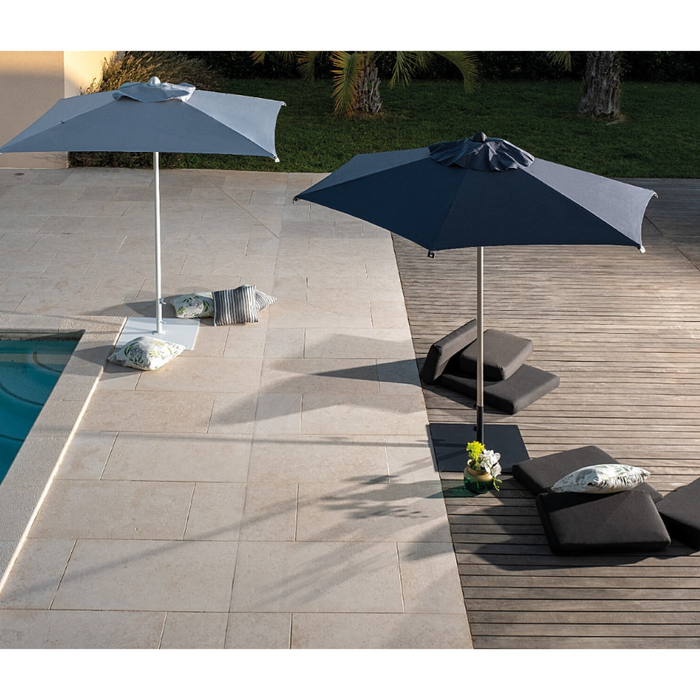 Ombrellone a palo centrale Lido Starwhite 2X2 mt