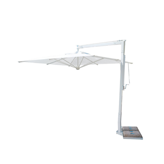 Ombrellone a palo laterale bianco Diffusion Classic 3X3 mt