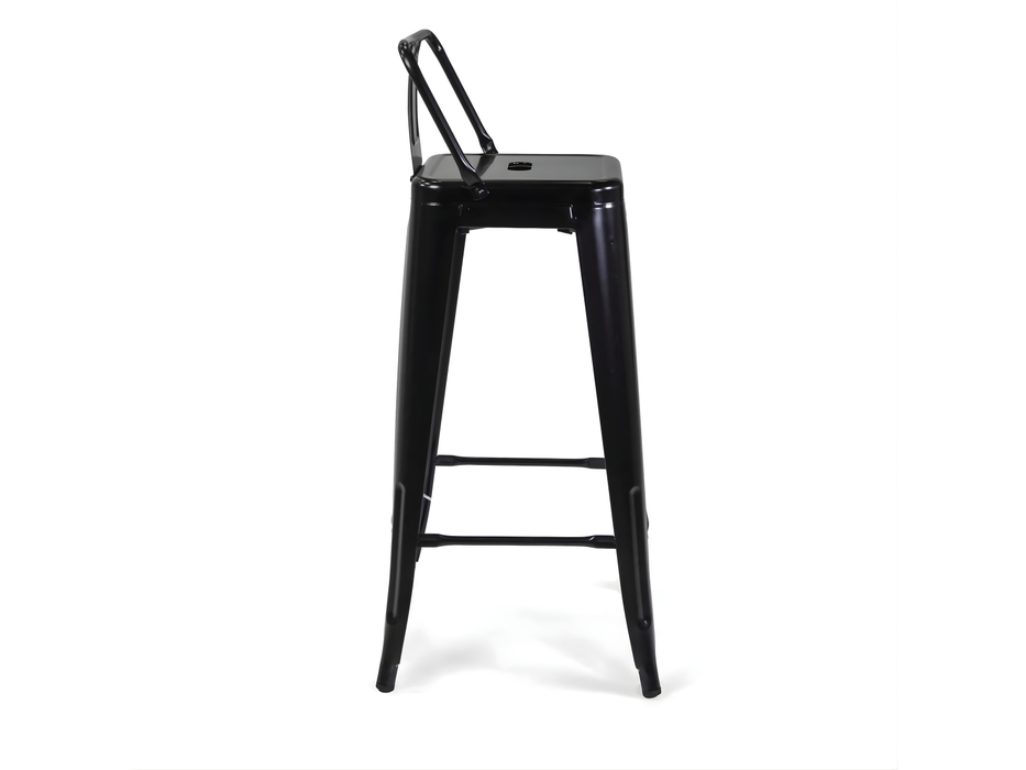 Sgabello Ferro New Bristol con Schienale