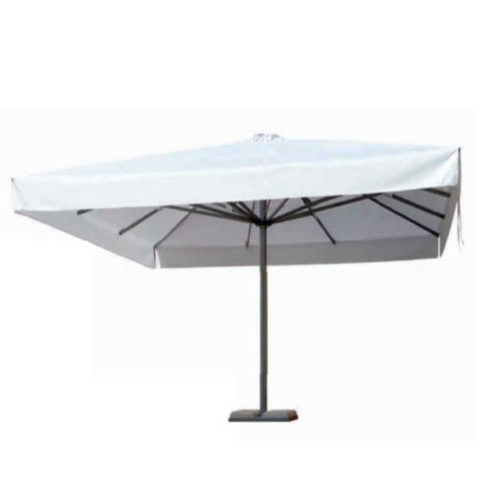 Ombrellone a palo centrale bianco Platino Basic 5X5 mt
